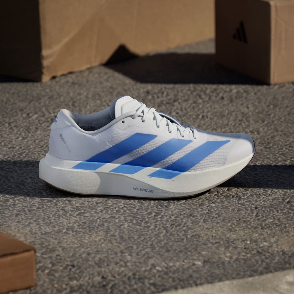 Кроссовки Adidas Adizero EVO SL Shoes, цвет Cloud White/Blue Fusion/Off White — фото 2