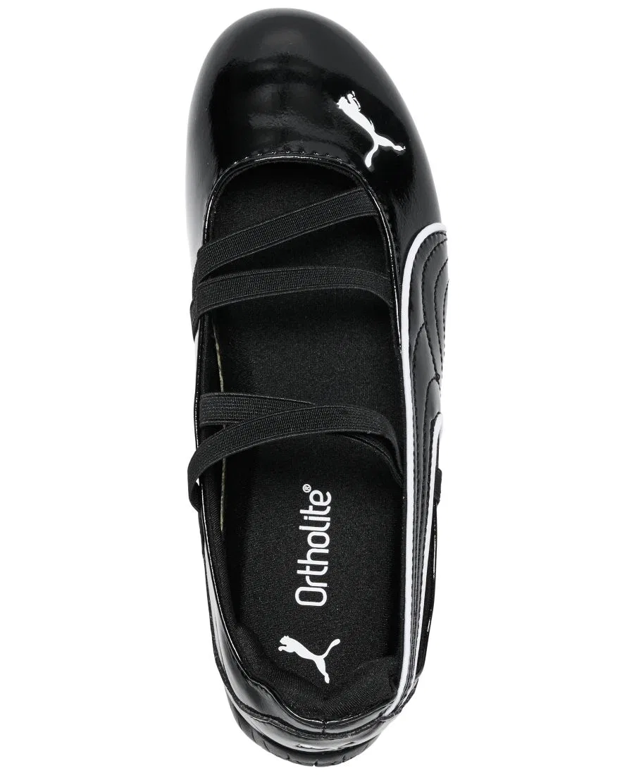 Повседневные балетные туфли Speedcat Ballet Glossy Mary Jane для девочек от Finish Line Puma, черный — фото 4