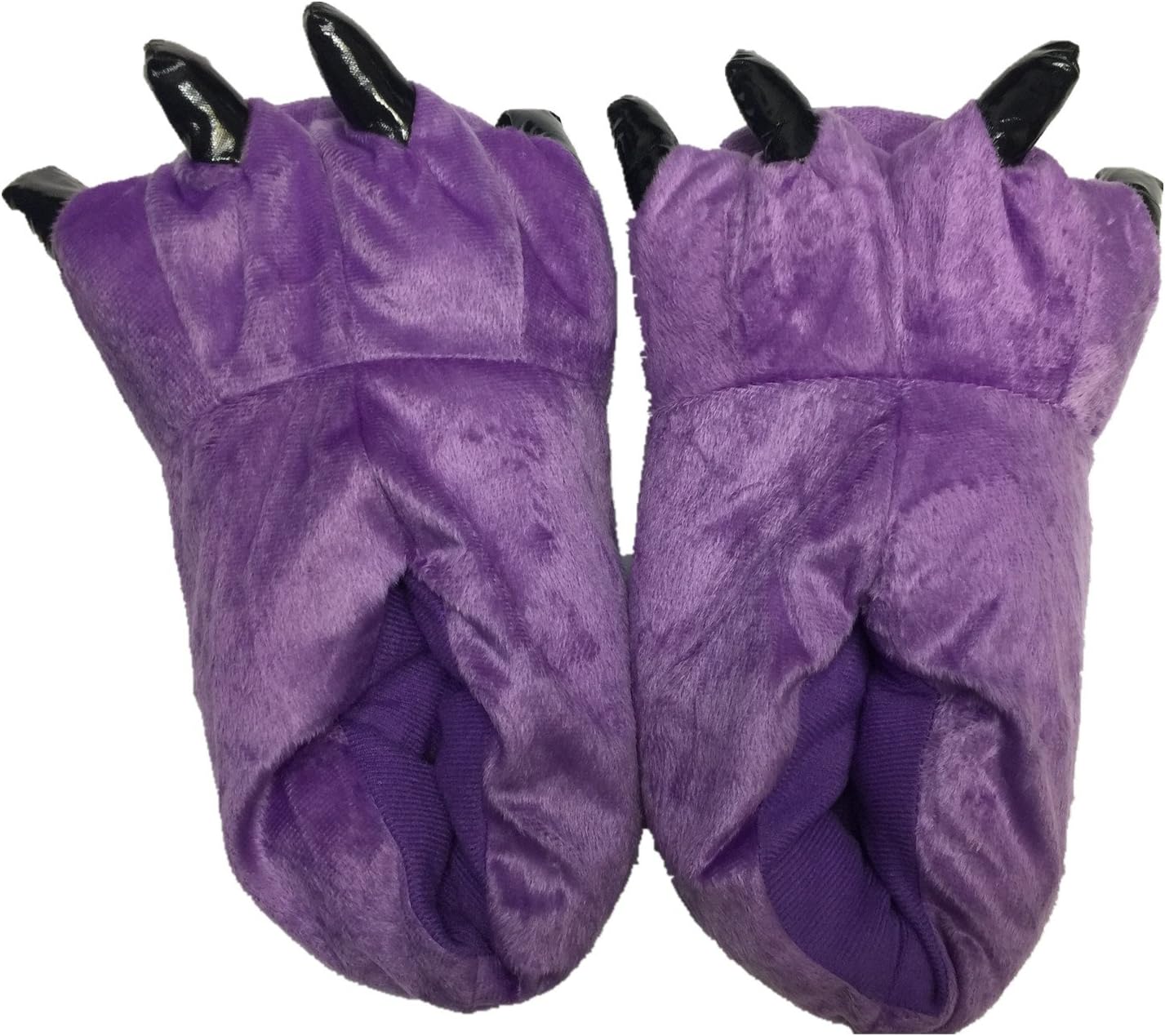 

Унисекс плюшевые тапочки с лапами и когтями, обувь в стиле костюма животного YESBOR, фиолетовый