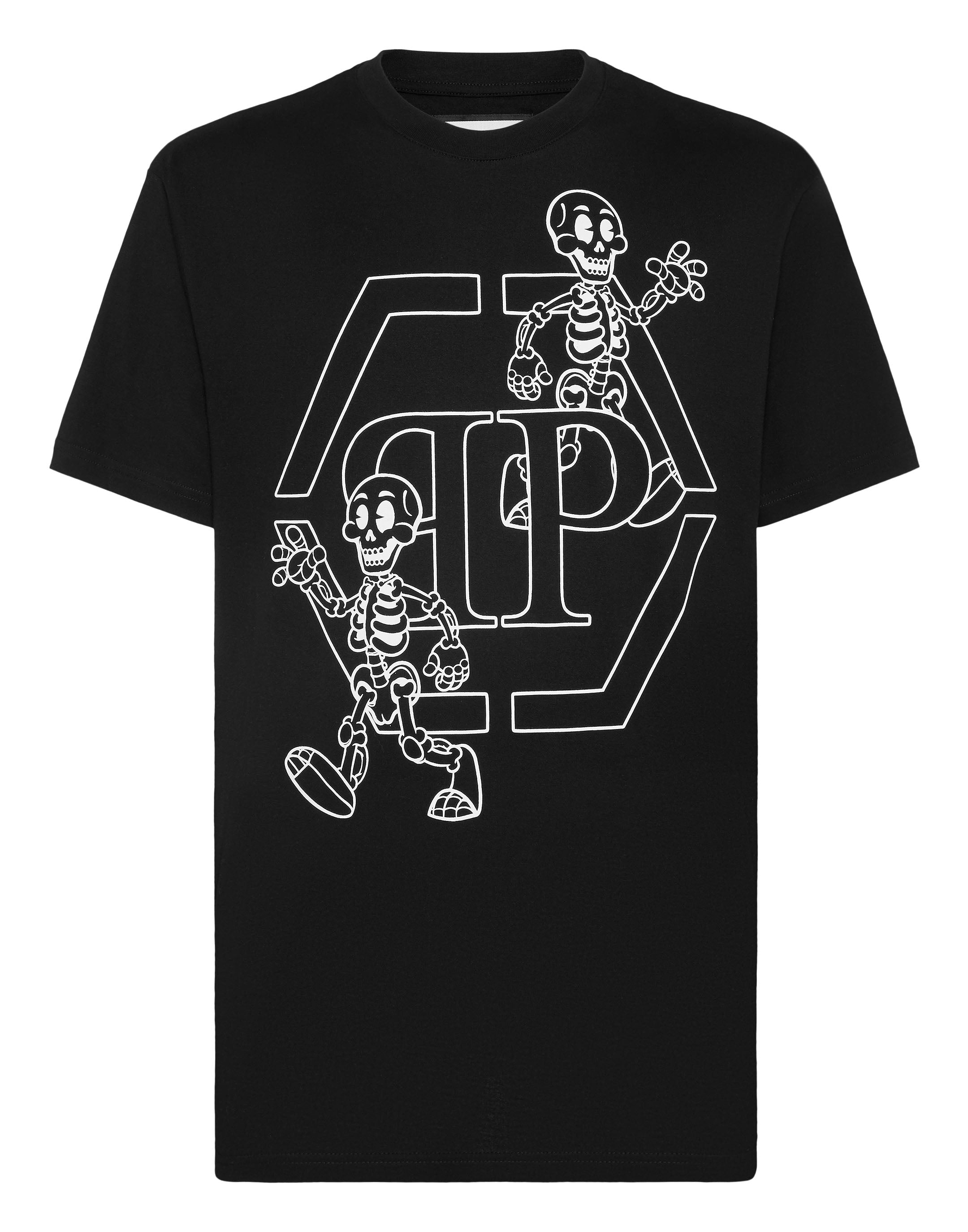 

Футболка с круглым вырезом SS Skeleton PHILIPP PLEIN, черный