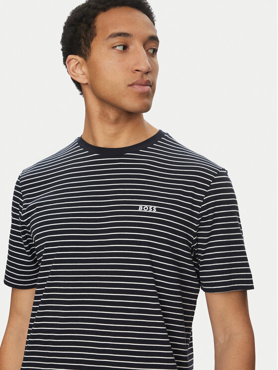Футболка свободного кроя TalesStripe 50499334 Boss, черный — фото 4