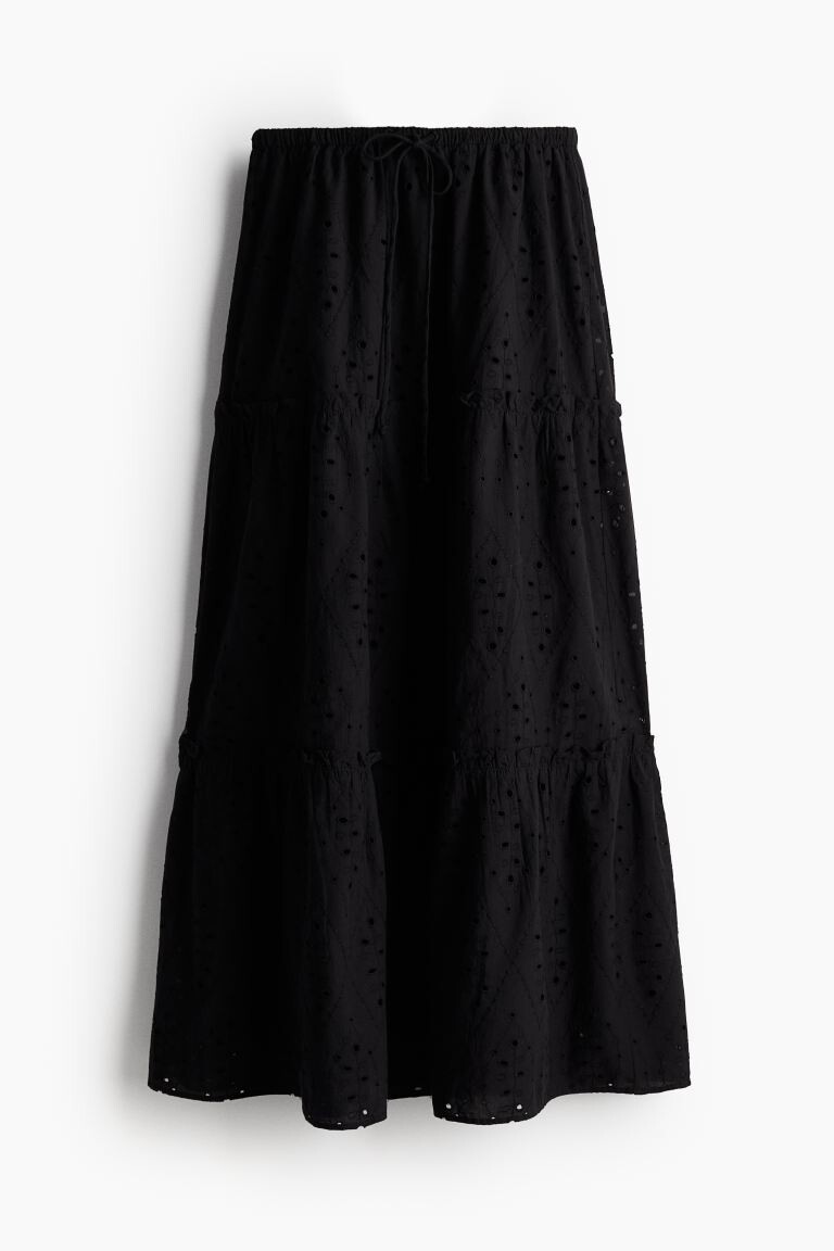

Юбка с английской вышивкой H&M, черный