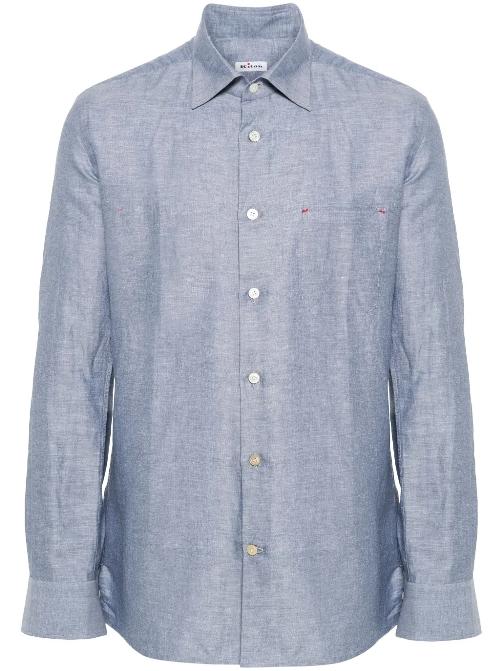 

Рубашка Nerano с длинными рукавами Kiton, синий