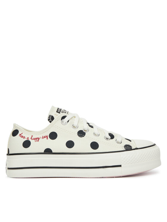 Тканевые кроссовки Chuck Taylor All Star Lift Platform Polka Dots A10689C Converse, бежевый