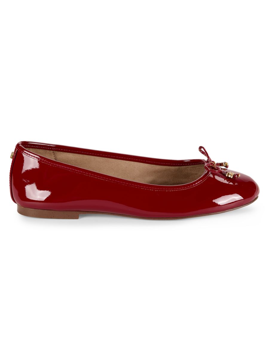 Балетки Flora из лакированной кожи Sam Edelman, красный