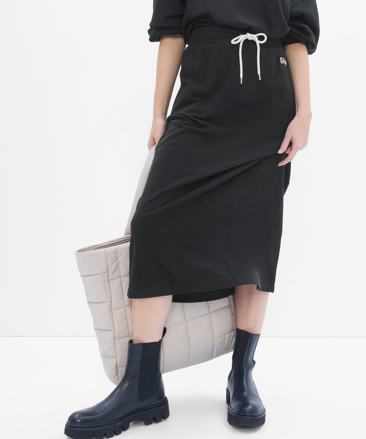 (W)GAP мини-юбка макси с логотипом, TRUE_BLACK