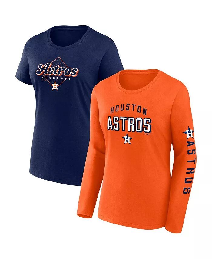 

Набор женских оранжево-темно-синих футболок Houston Astros Fanatics, мультиколор