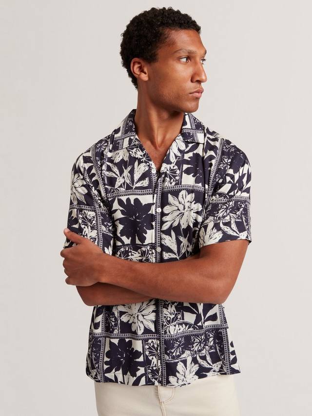 

Радомская хлопковая рубашка с цветочным принтом Ted Baker