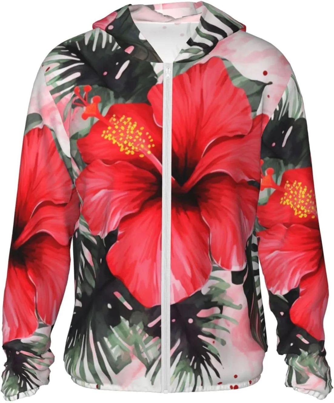 

Красный хибискус Unisex худи с защитой от солнца UPF 50+ GDSHJKLW