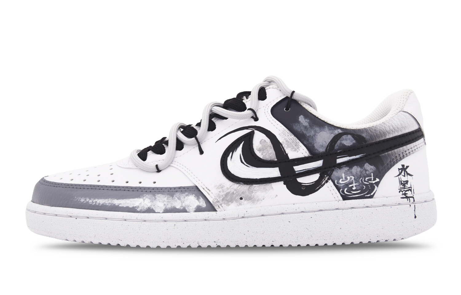 

Кроссовки Nike Court Vision 1 Skateboarding Shoes Women's Low-top Black/white/gray, черный