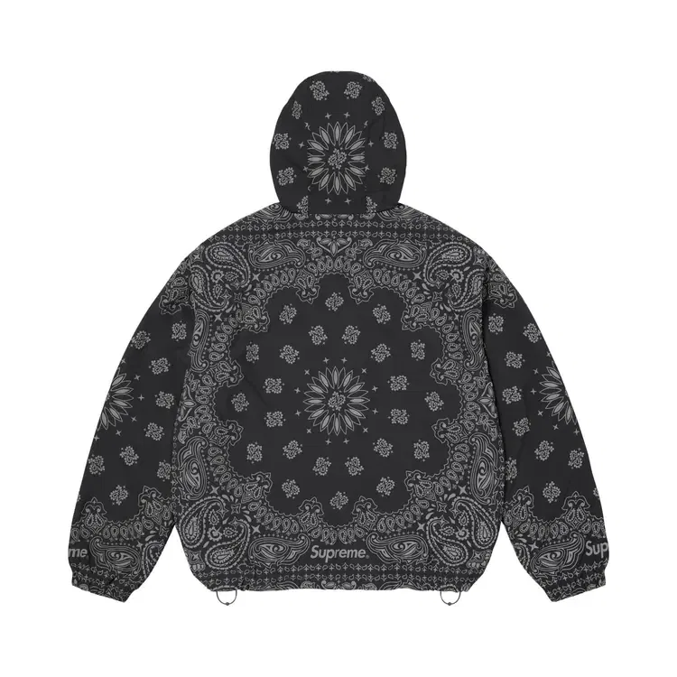 Анорак Supreme Reflective Bandana, черный — фото 2