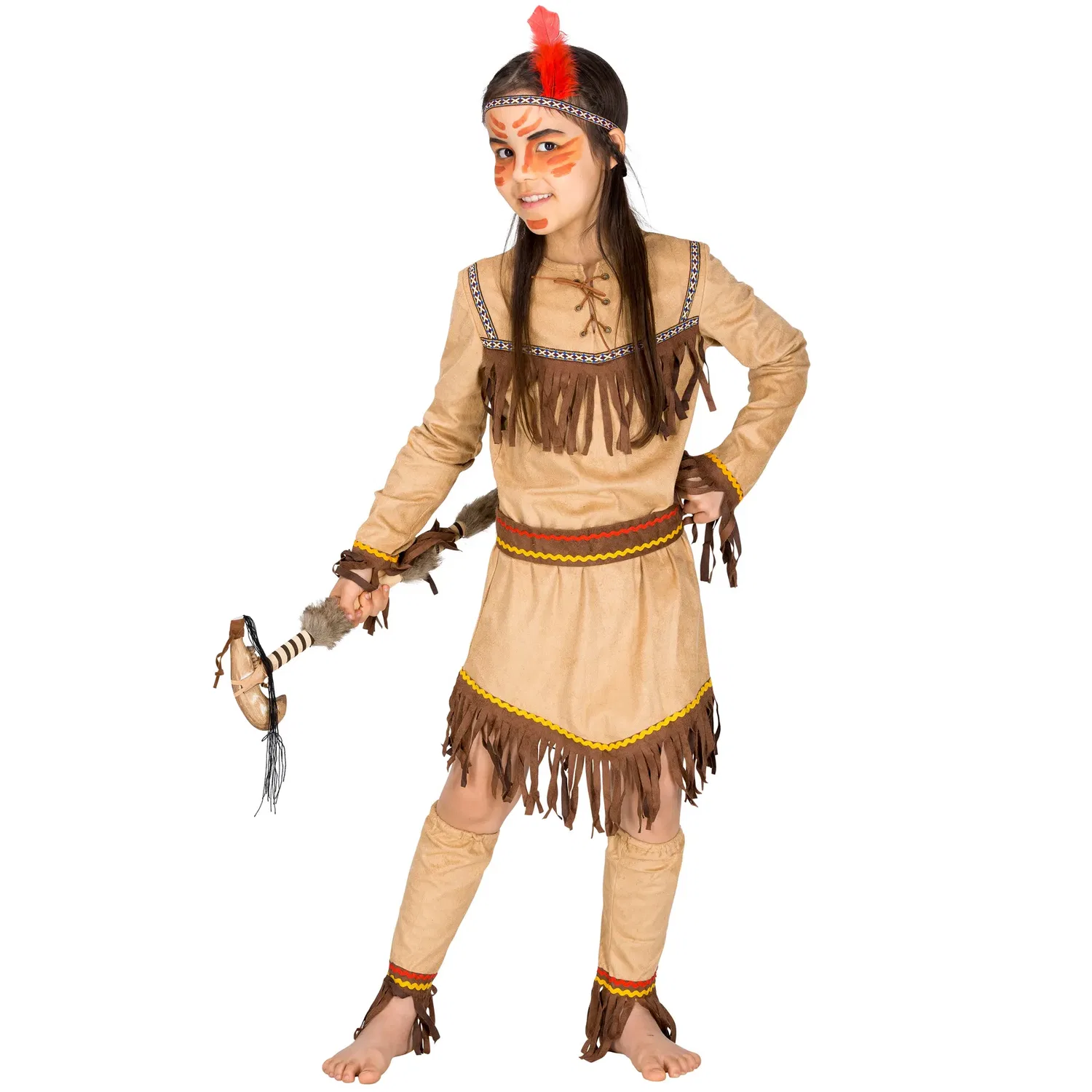 Костюм индейца с аксессуарами Tectake, коричневый