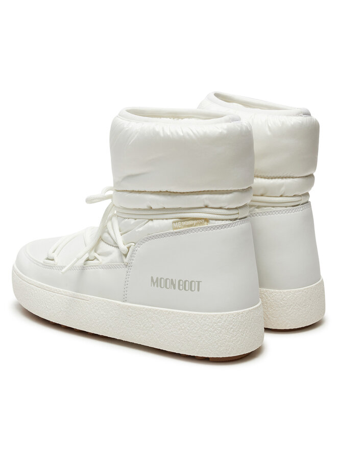 Зимние ботинки женские Moon Boot нейлоновые низкие, белый — фото 3