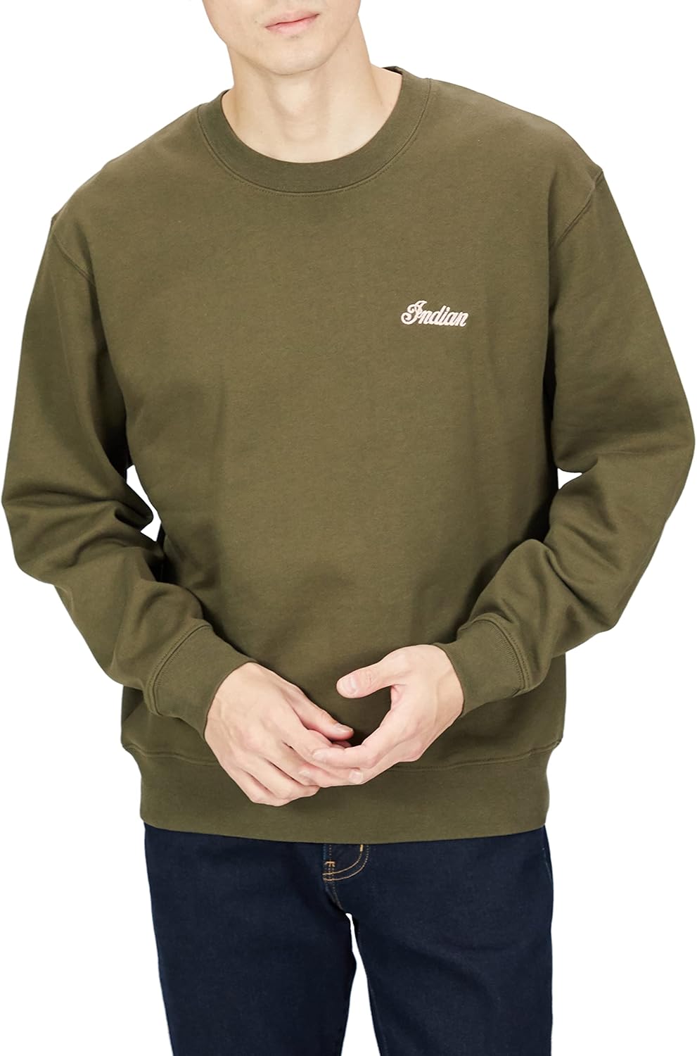 

Базовая индийская толстовка, с изображением большой головы Indian, зеленый