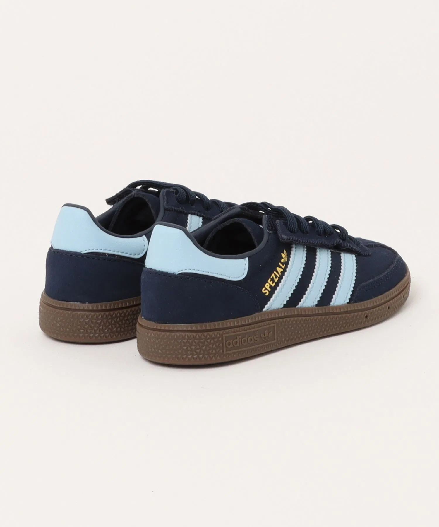 Детские кроссовки Adidas HANDBALL SPEZIAL из натуральной кожи для активных детей тёмно-синие — фото 2