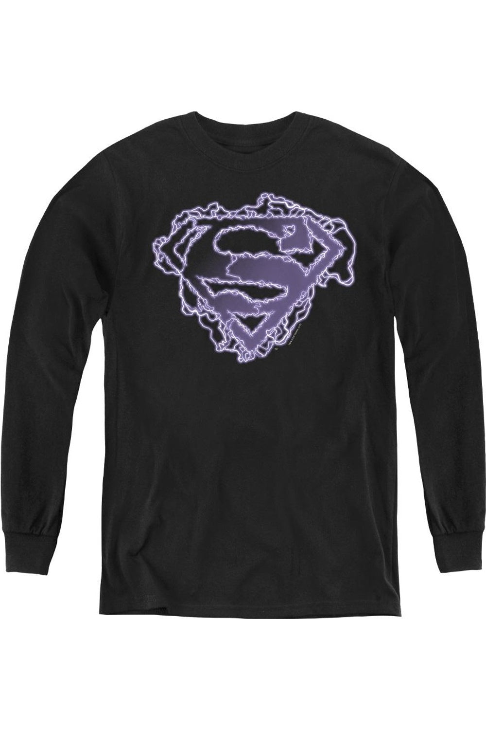 

Футболка с длинным рукавом Superman Electric Supes Shield для детей Gildan, черный