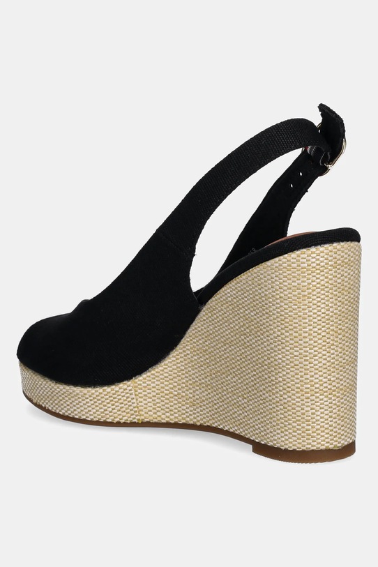 Сандалии Flag High Wedge Espadrille на ремешке Tommy Hilfiger, черный — фото 3