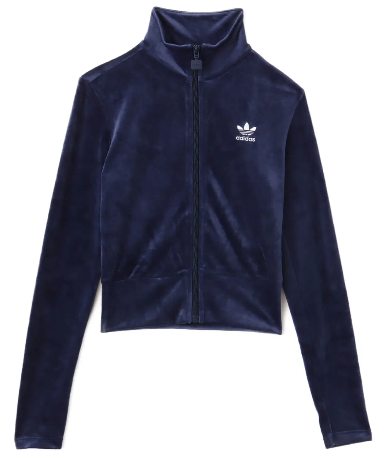 Толстовка adidas Essentials Velvet Fitted Track Top, индиго