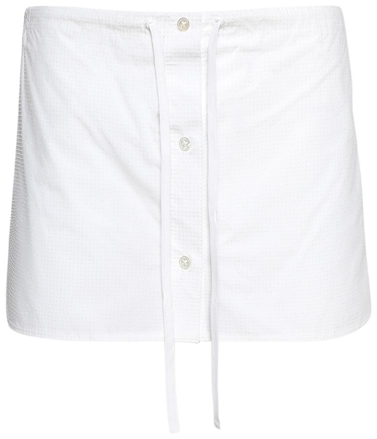 

Мини-шорты Alexander Wang Hotfix с завязками, белые