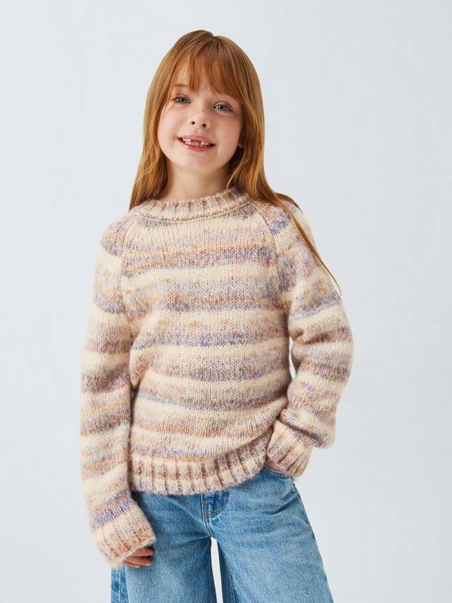 

Детский радужный вязаный джемпер John Lewis, Multi