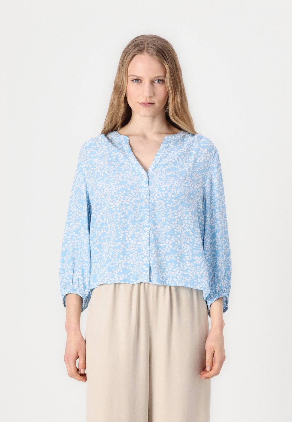 

Рубашка WITH BUTTONS TOM TAILOR DENIM, светло-голубой