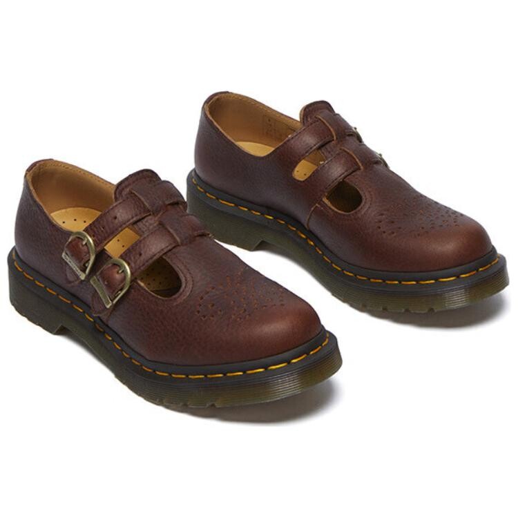 Туфли Мэри Джейн женские красно-коричневые Dr.Martens — фото 3
