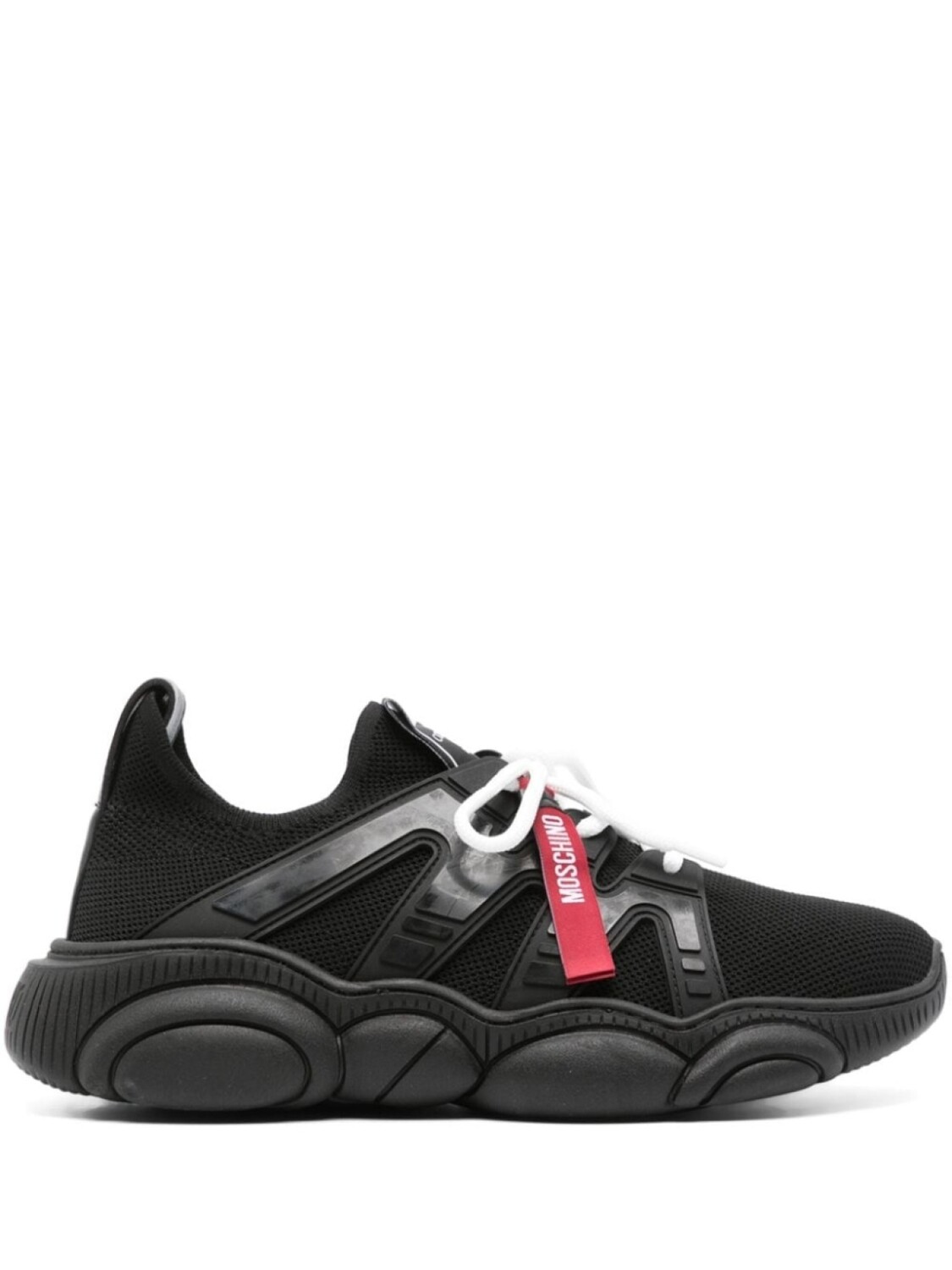 

Moschino массивные кроссовки со вставками, черный