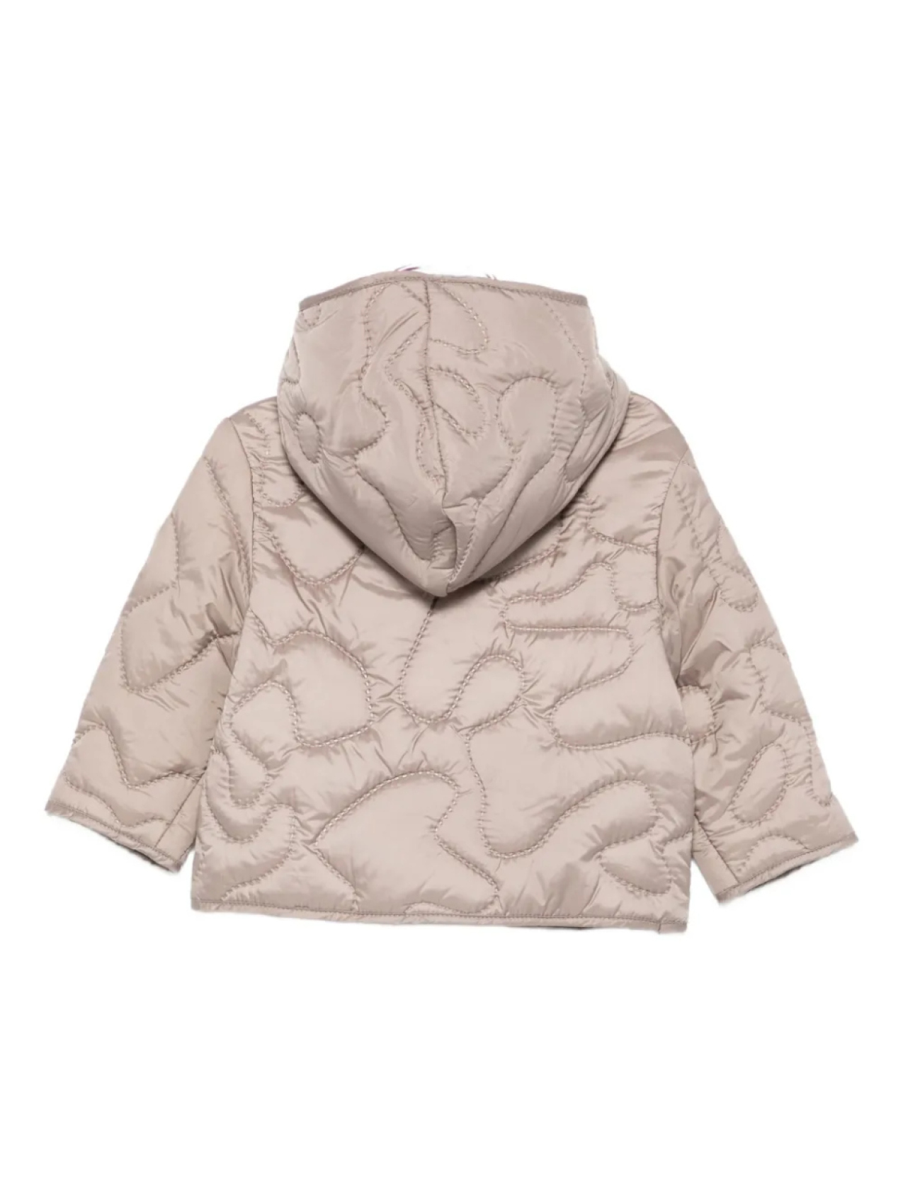 Стеганая куртка с капюшоном Emporio Armani Kids, зеленый — фото 2