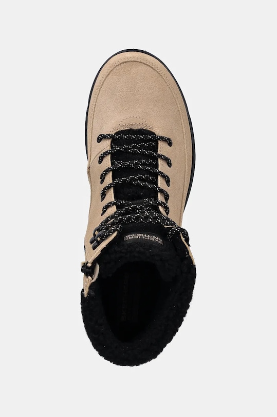 Зимние ботинки женские GLACIAL ULTRA WOOD Skechers замшевые, бежевый — фото 4