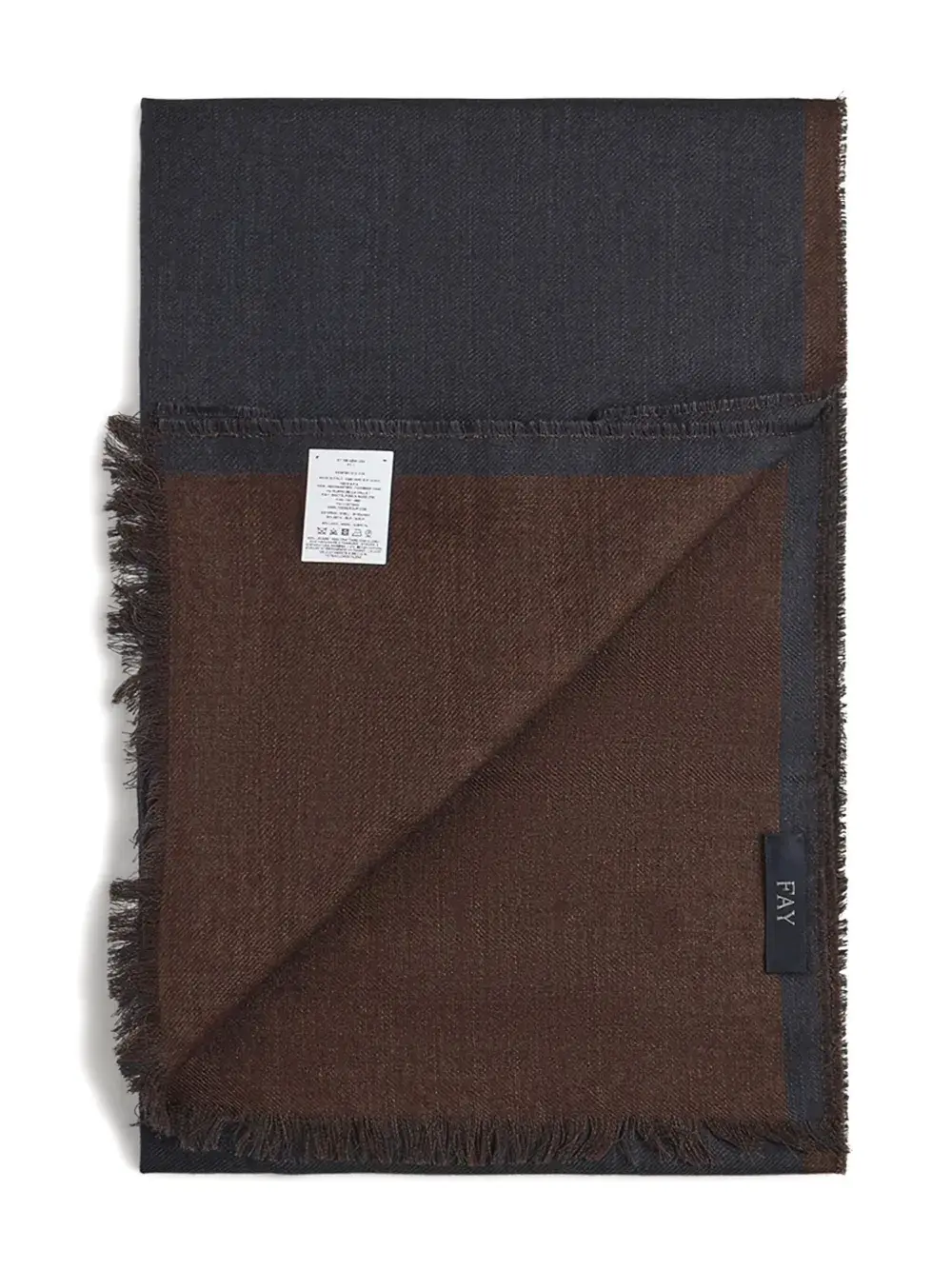 

Шарф с бахромой Fay, синий