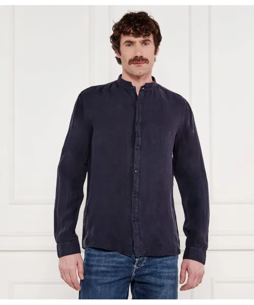 

Льняная рубашка Elvory Slim fit Hugo, синий