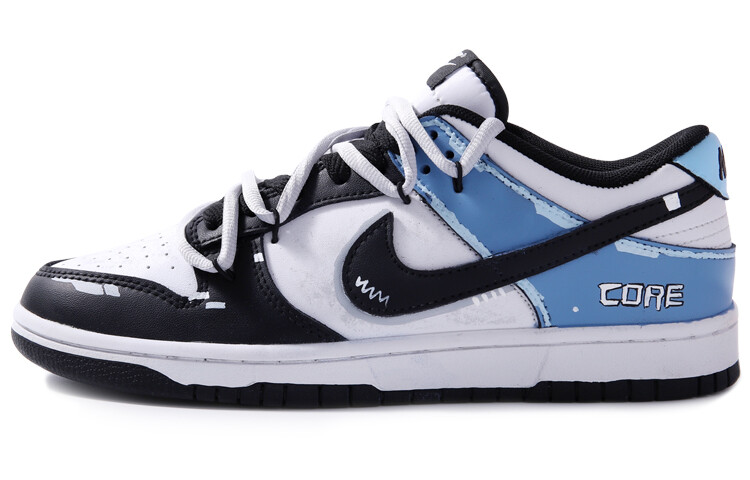 

Кроссовки Nike Dunk Skateboarding Shoes Men Low-top Black/white/blue, черный