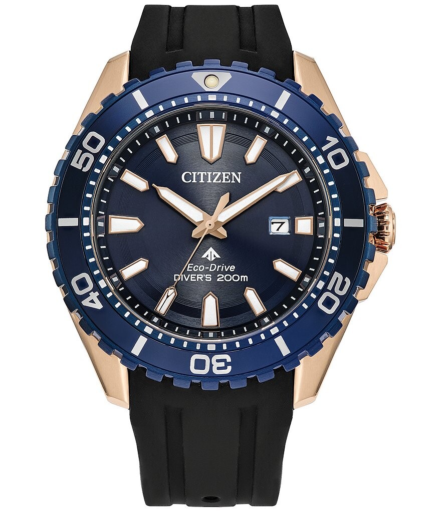 

Мужские часы Citizen Promaster Dive с тремя стрелками и черным ремешком, черный