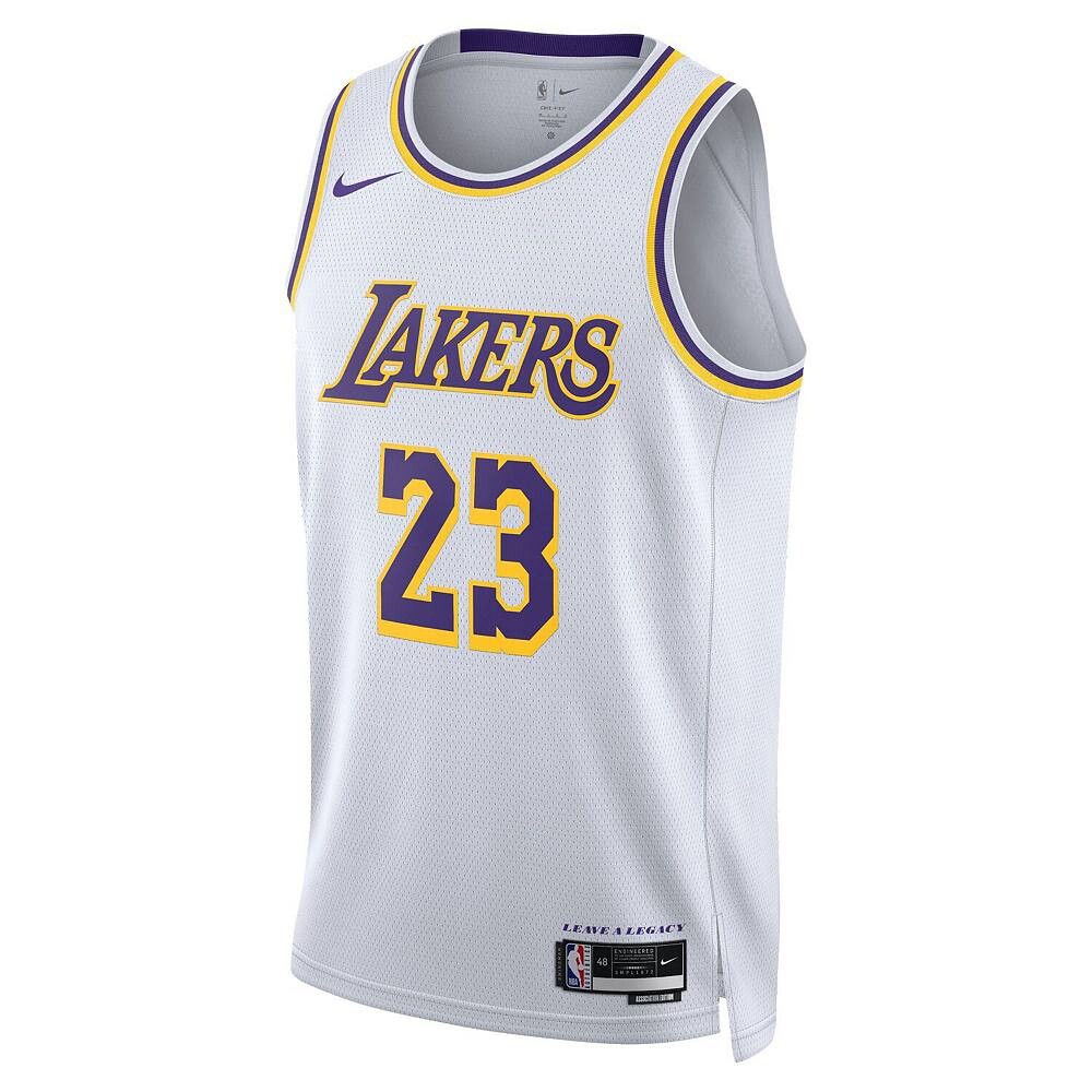 Унисекс Джерси Nike LeBron James White Los Angeles Lakers Swingman — Association Edition, цвет Lak White — фото 3