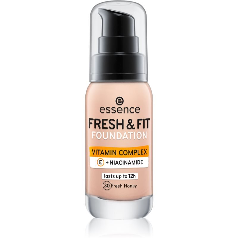 

Essence, Жидкая тональная основа Fresh & Fit, оттенок 30 Fresh Honey, 30 мл