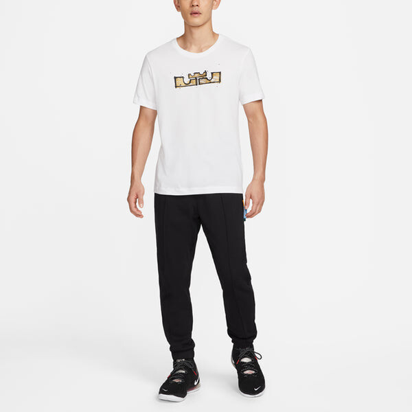 Футболка Nike Dri-Fit Lebron Printing Basketball Sports T-Shirt 'White', мультиколор — фото 3