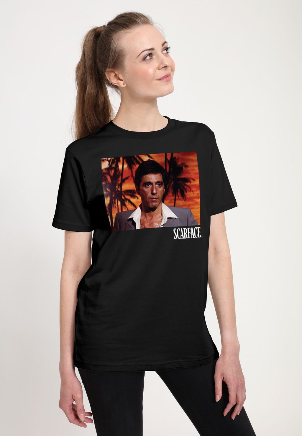 

Футболка с принтом SCARFACE TONY MONTANA Henry Tiger, черный