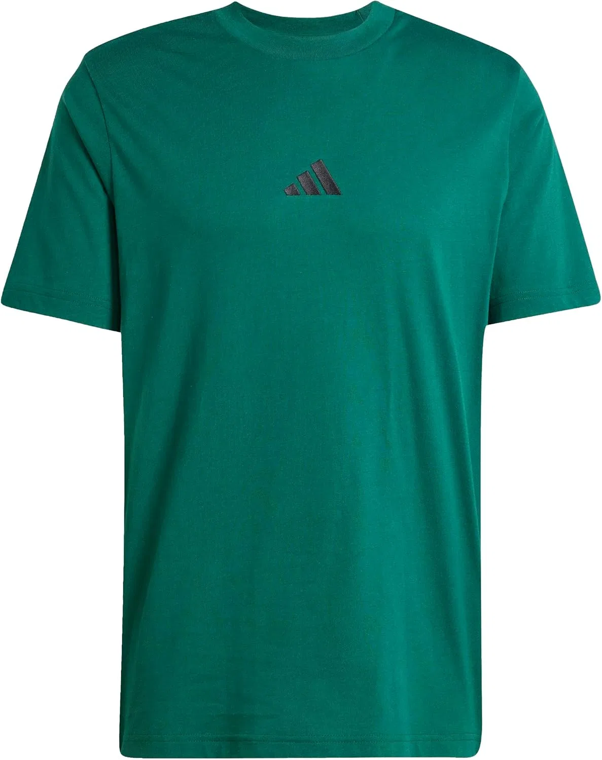 Футболка с тремя полосками adidas, мужская, Collegiate Green/Black