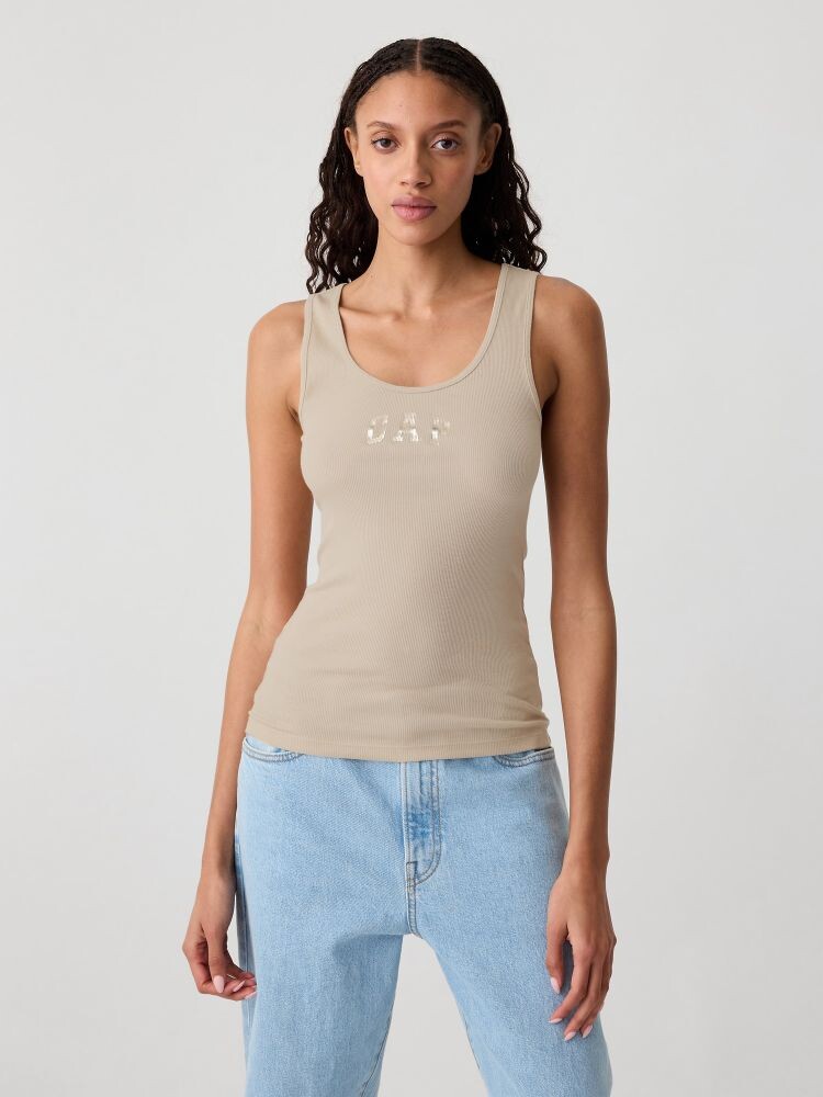 

Блузка с логотипом Gap, бежевый