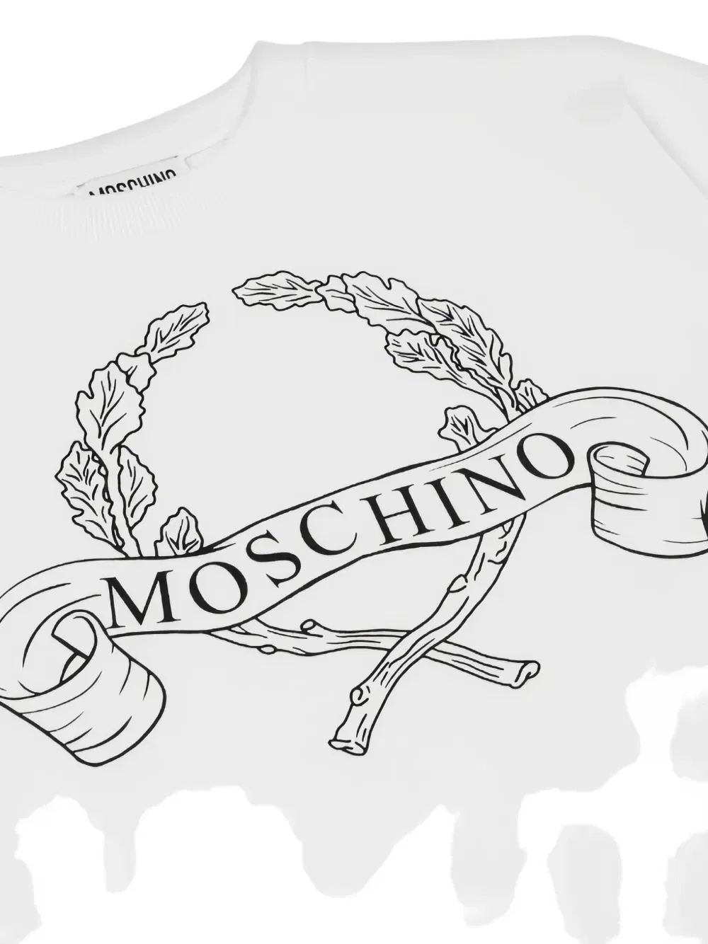Футболка из хлопка с логотипом Lauren Crown Moschino Kids, белый — фото 3