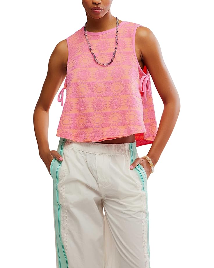 

Топ Free People Towel Terry Top, цвет Pink Combo