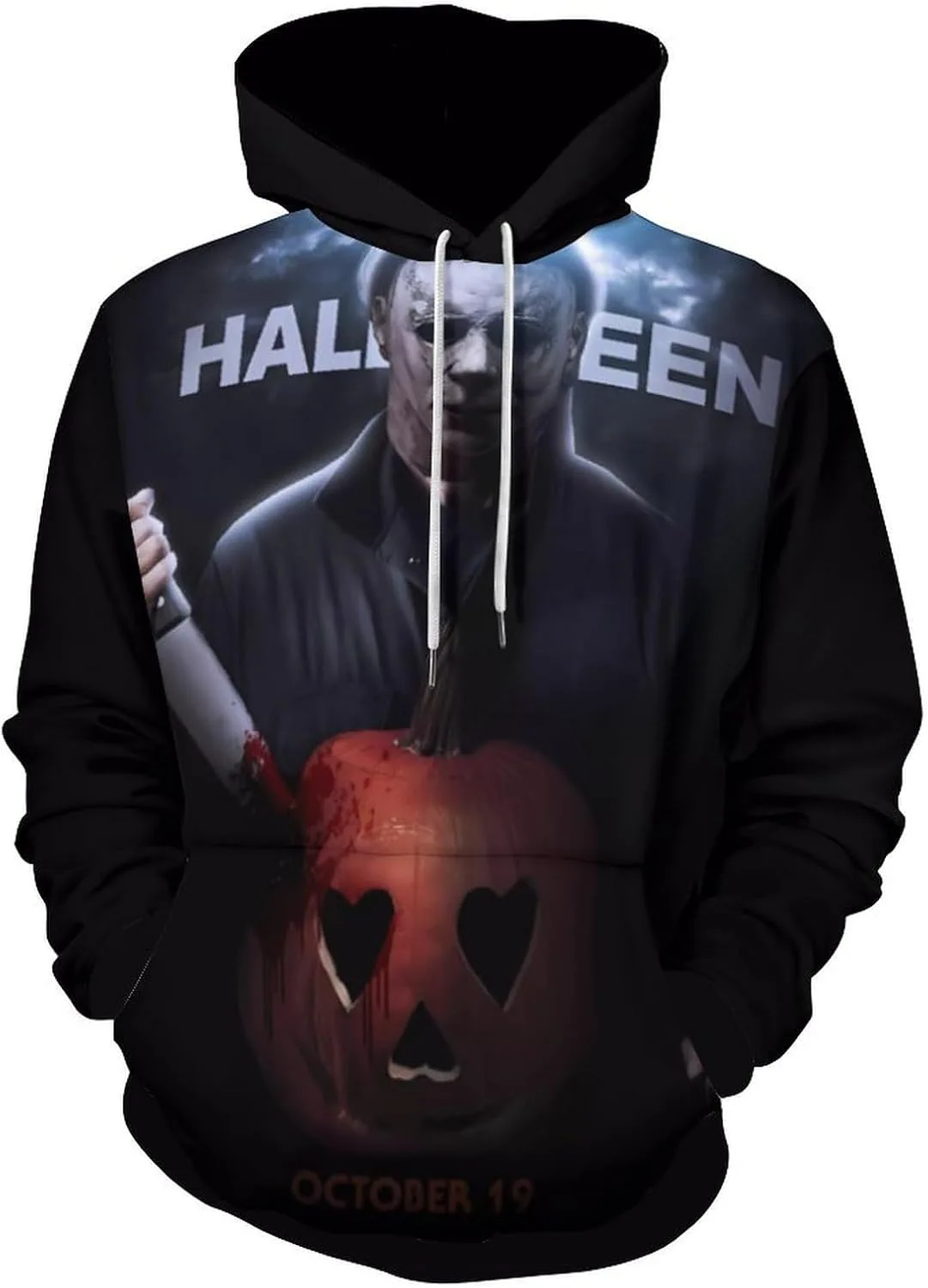 

Толстовка с капюшоном Halloween Michael Myers, свободный крой, с карманом