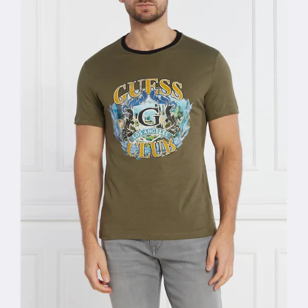 

Узкая футболка узкого кроя с логотипом SS cn Guess, зеленый