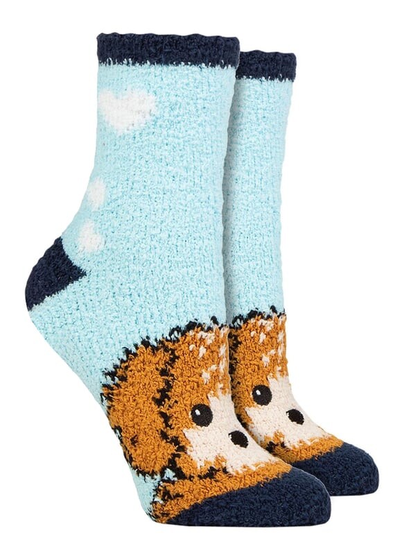 

Женские флисовые носки для отдыха на кровати для собак Wildfeet, синий