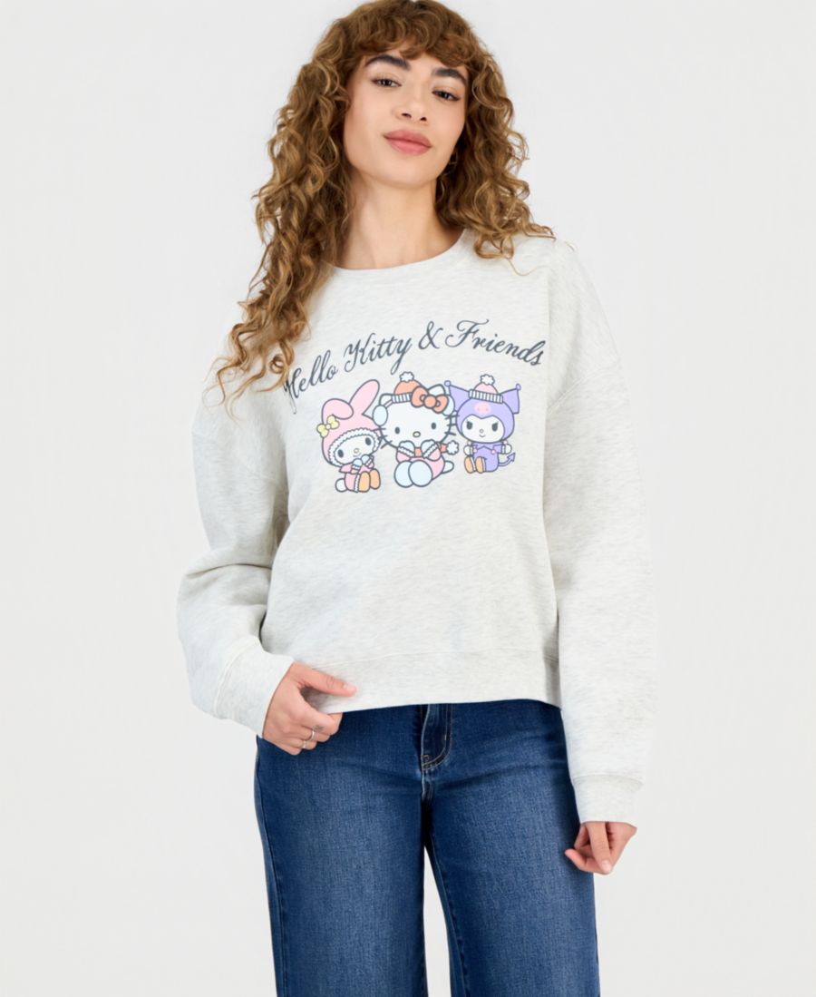 

Детская флисовая толстовка с круглым вырезом Hello Kitty & Friends Grayson Threads, The Label, Lt Heather Grey