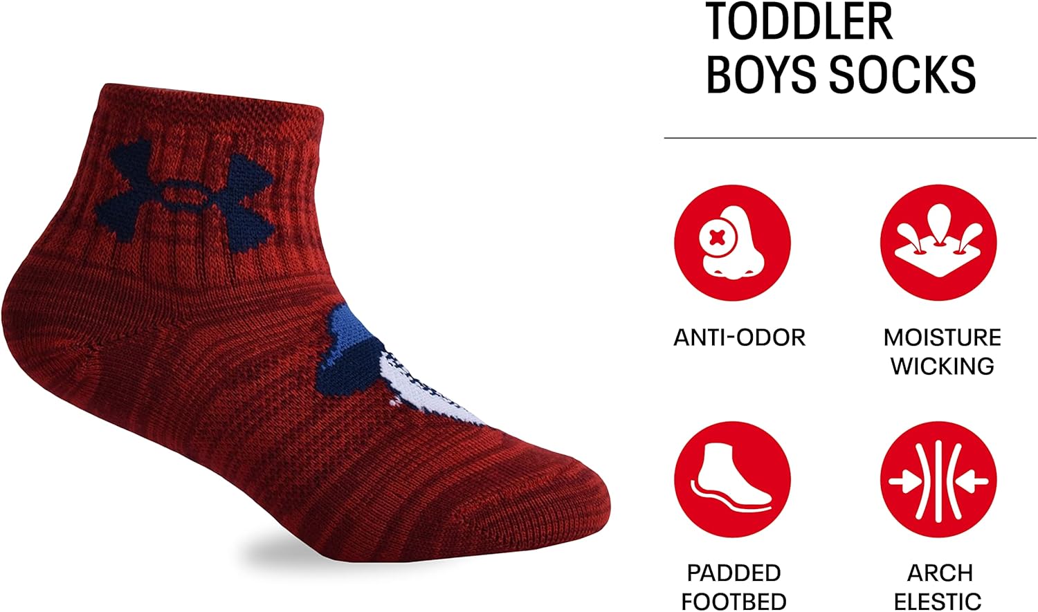 Набор носков Under Armour для мальчиков (мультипликационный комплект), Red (Multi Color) — фото 2