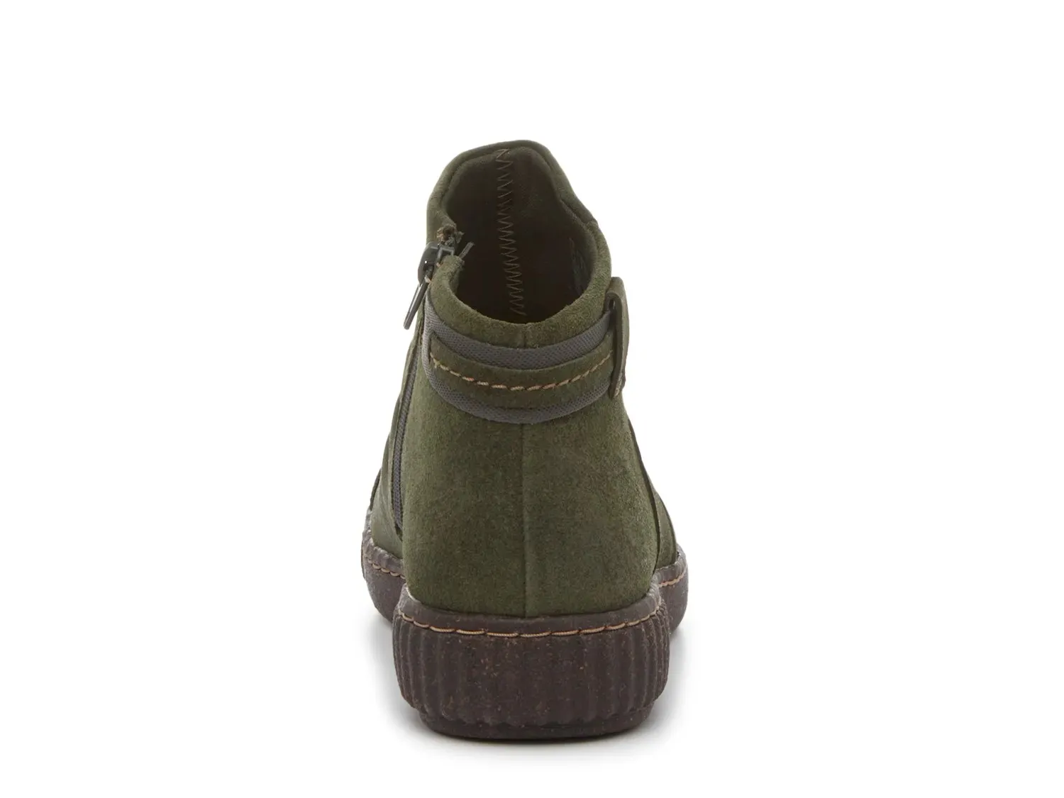Ботинки женские Clarks Caroline Derby замшевые со сборкой, темно-зеленые — фото 4