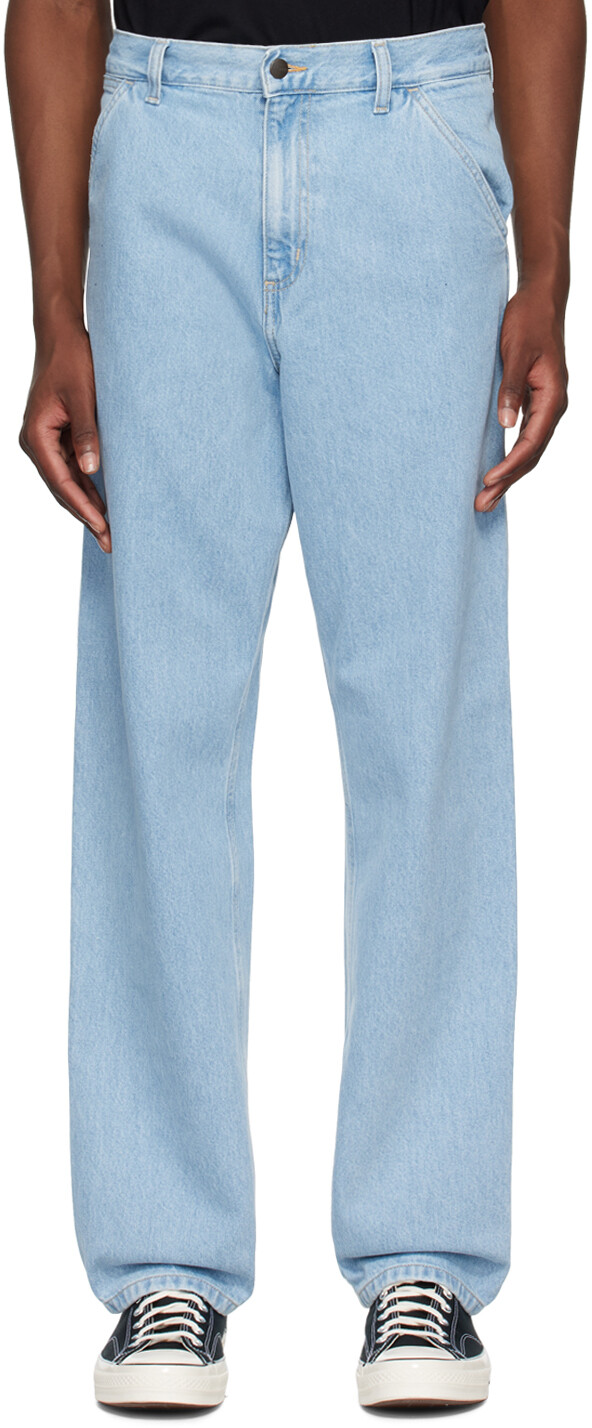 

Джинсы с одним коленом Carhartt Work In Progress, синий