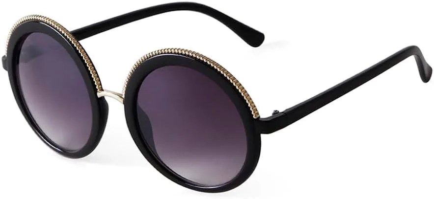 

Металлические круглые солнцезащитные очки для женщин, модные мужские очки, винтажные белые красные солнцезащитные очки для женщин и мужчин HVTVTLA, C1 Black