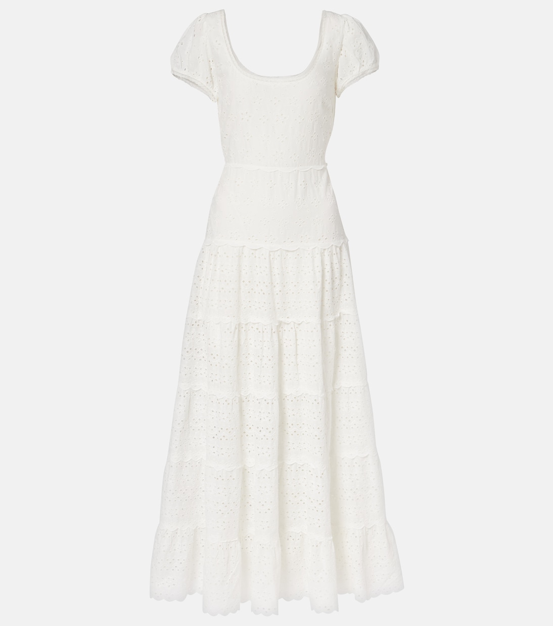 

Платье миди из хлопка с вышивкой ришелье Remi Rixo, Gracie Embroidery Ivory